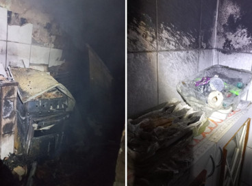 Casa pega fogo após panela de pressão explodir, na Caucaia 
