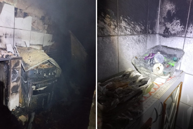Casa pega fogo após panela de pressão explodir, na Caucaia