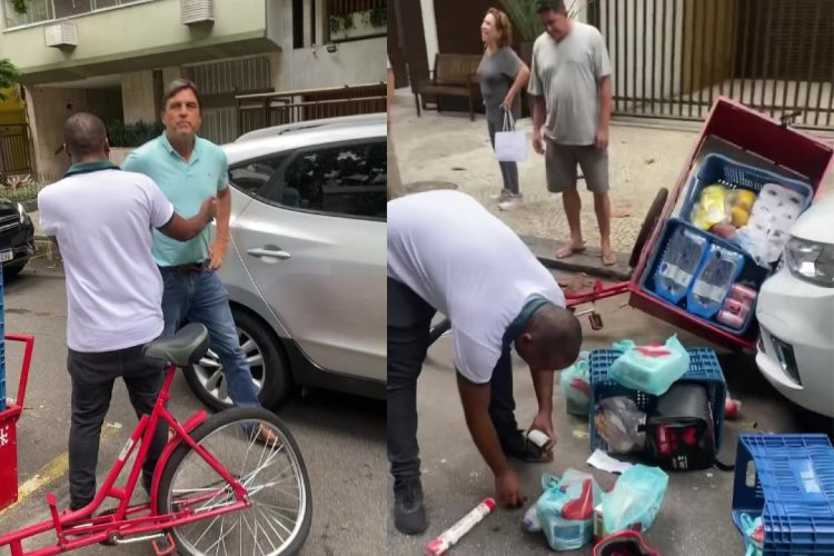 Entregador foi agredido por homem enquanto trabalhava, no Rio de Janeiro