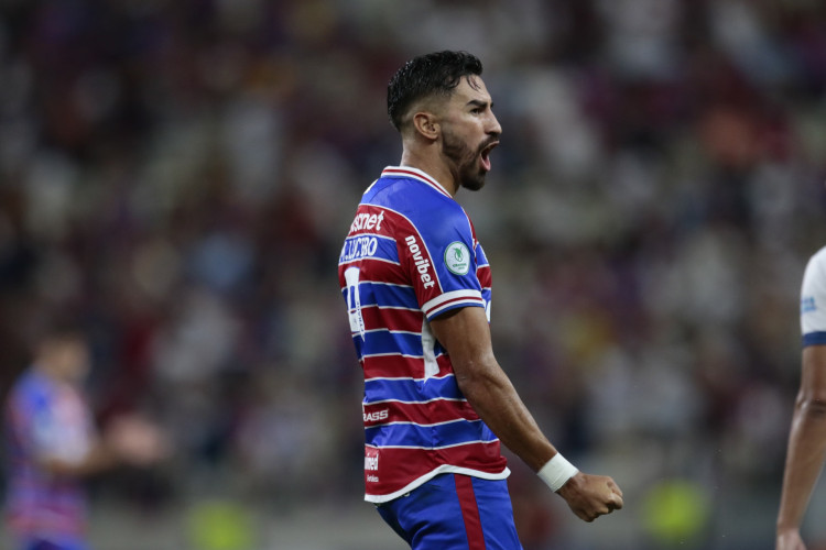 Lucero marcou gol para o Fortaleza do Maracanã, pelas semifinais do Campeonato Cearense 2024. 