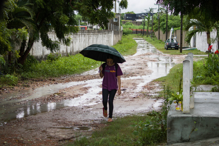 Em Fortaleza, choveu até 30 milímetros