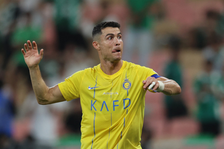 Atacante Cristiano Ronaldo no jogo Al-Ahli x Al-Nassr pelo Campeonato Saudita