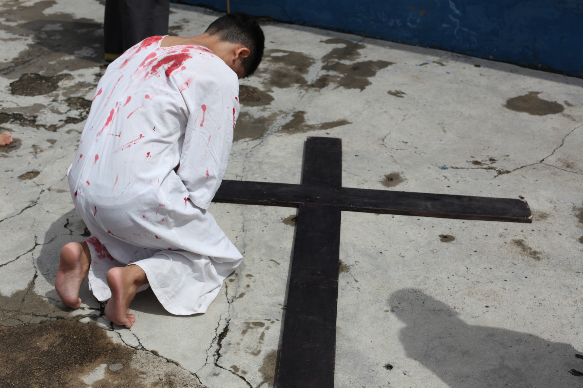 FORTALEZA, CEARÁ, BRASIL,17.03.2024: Ensaio da encenação da Paixão de Cristo. Associação Comunitária dos bairros Ellery e Monte Castelo.