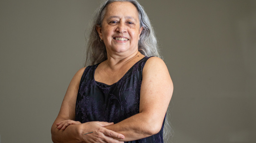 Multiartista Silvia Moura é nova gestora do Teatro São José e o Teatro Antonieta Noronha (Foto: Yuri Allen/Especial para O Povo em 23-03-2024)