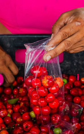 Frutas são alguns dos produtos vendidos na Feira da Messejana (Foto: FERNANDA BARROS)