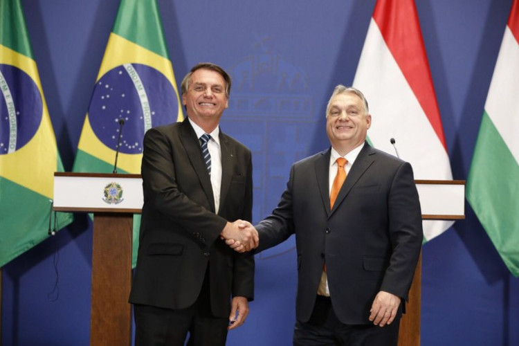 Ex-presidente Jair Bolsonaro (PL) e primeiro-ministro húngaro Viktor Orbán