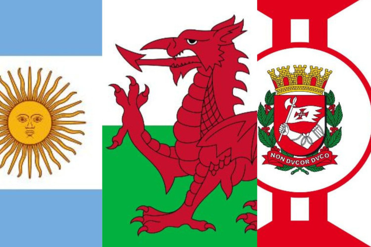 Bandeiras da Argentina, País de Gales e do Estado de São Paulo foram algumas das bandeiras selecionadas para a competição