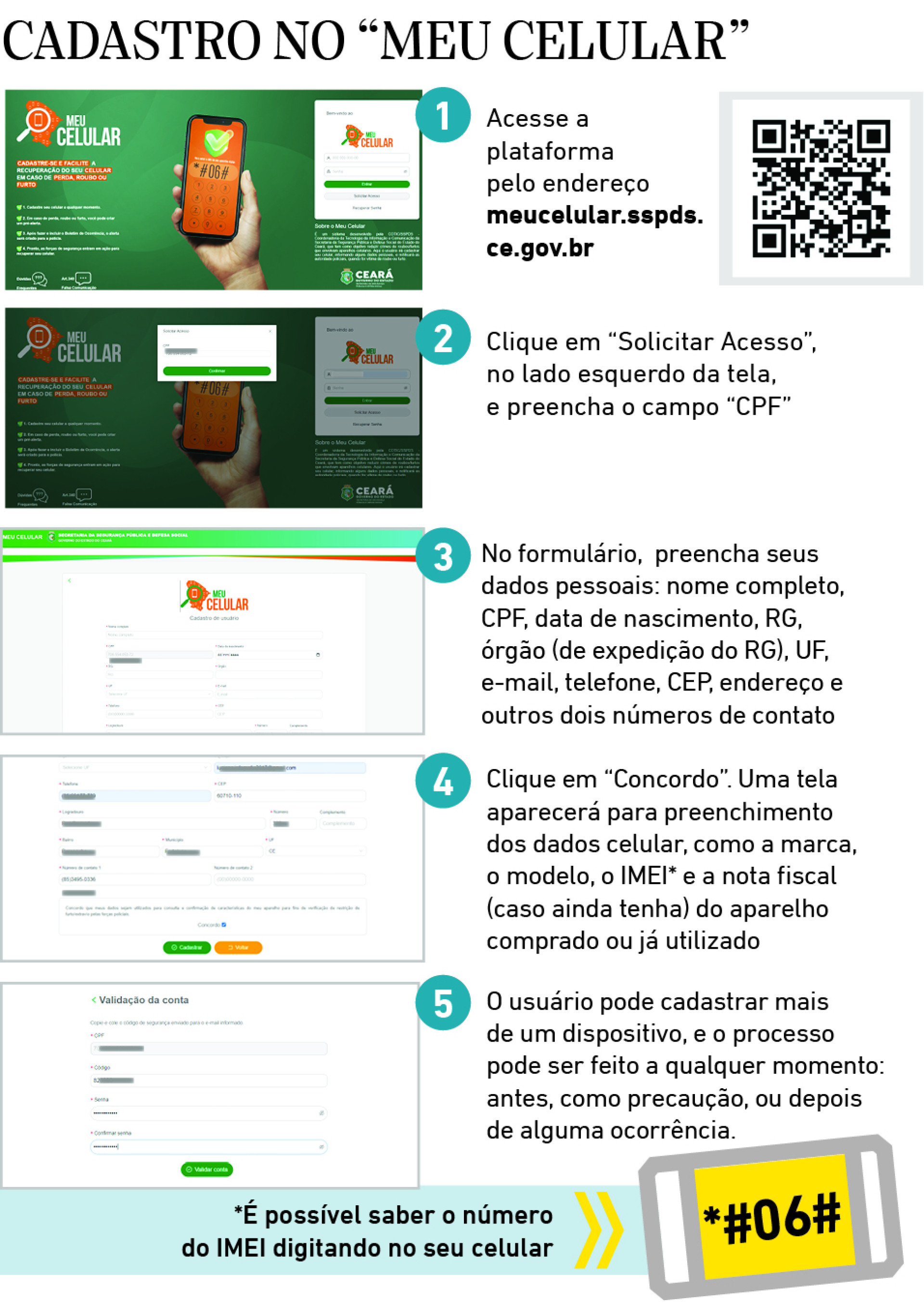 Cadastro no "Meu Celular" 