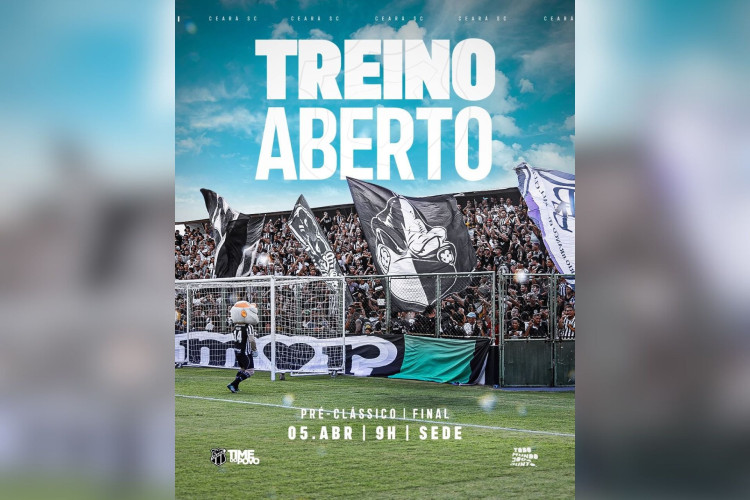 Ceará anuncia treino aberto para a torcida antes de final do Estadual