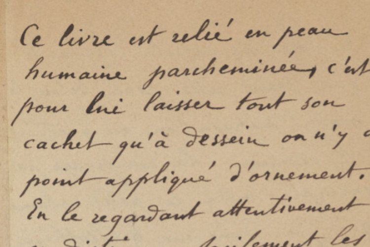 Encadernação com pele humana será retirada de livro do século XIX