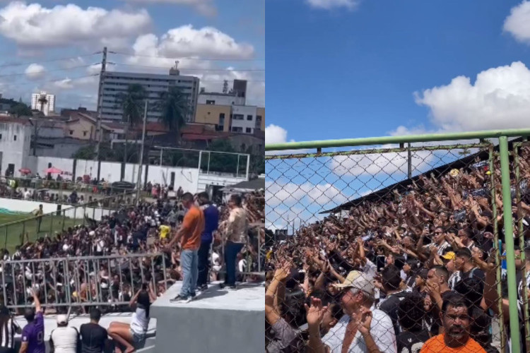 Torcida do Ceará compareceu em bom número em Carlos de Alencar Pinto, sede do clube, para treino aberto