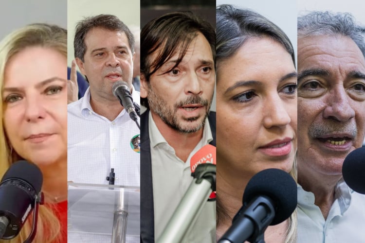 Luizianne Lins, Evandro Leitão, Guilherme Sampaio, Larissa Gaspar e Artur Bruno