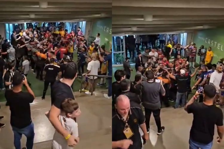 Briga entre funcionários de Ceará e Fortaleza na Arena Castelão