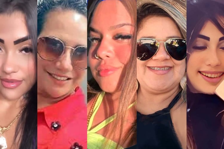MARIA Eduarda, Verônica, Luana, Cátia e Karoline foram mortas ontem