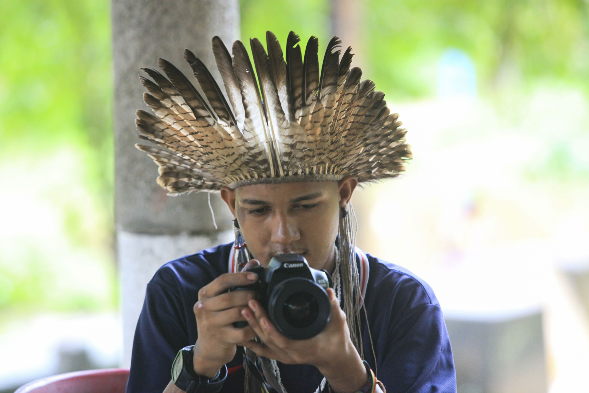 CAUCAIA, CEARÁ, BRASIL,13.04.2024:  Oficina de fotografia com Povo Anacé. (Foto: FÁBIO LIMA)