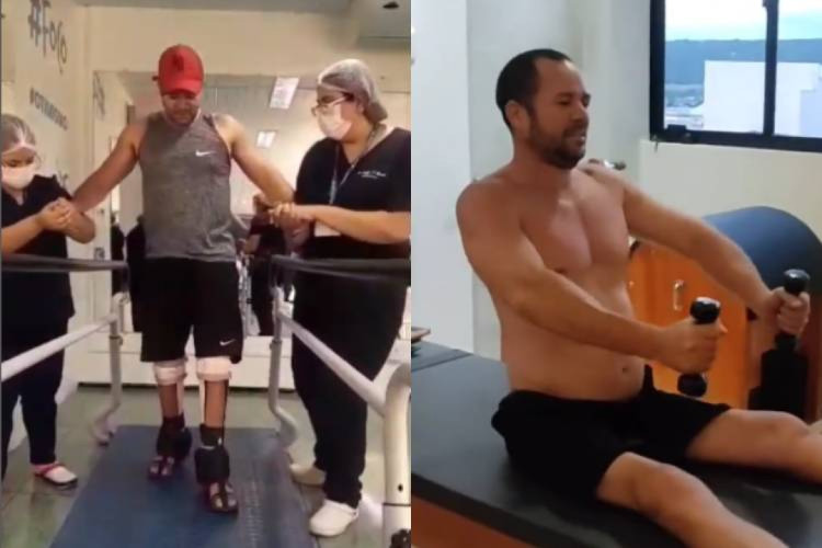No Instagram, Regilânio compartilha cotidiano de exercícios e recuperação pós-acidente