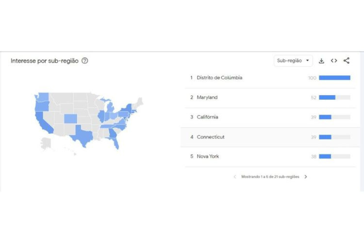 Regiões que mais pesquisaram por Ludmilla no dia 15 de abril
