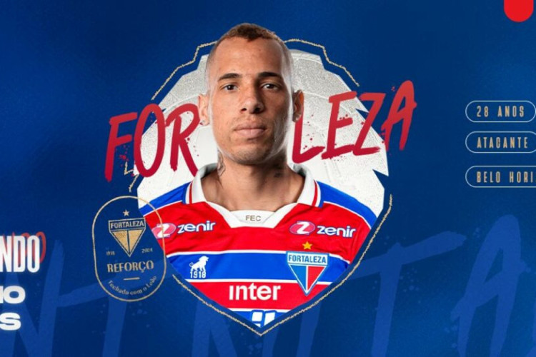Breno Lopes foi anunciado pelo Fortaleza na noite desta quinta-feira, 18.  