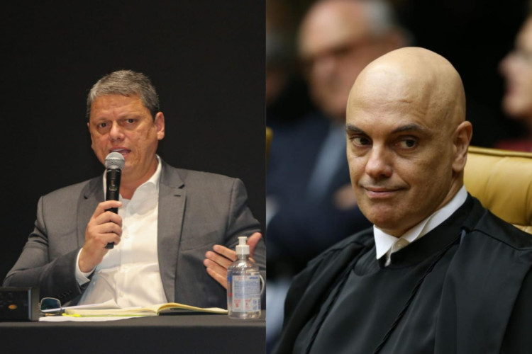 O governador de São Paulo e o ministro do Supremo Tribunal Federal (STF), Alexandre de Moraes