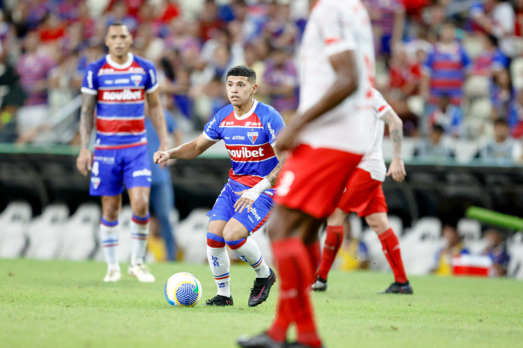 FORTALEZA, CEARÁ,  BRASIL- 28.04.2024: Machuca. Fortaleza x Bragantino. Arena Castelão. Campeonato brasileiro série A. (Foto: Aurélio Alves