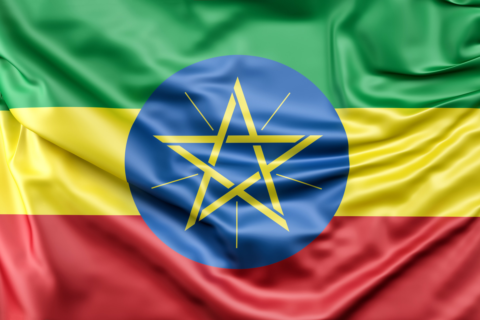 A bandeira da Etiópia foi exemplo para a escolha das cores das bandeiras de alguns países africanos (Foto: Reprodução/ banco de fotos Freepik )