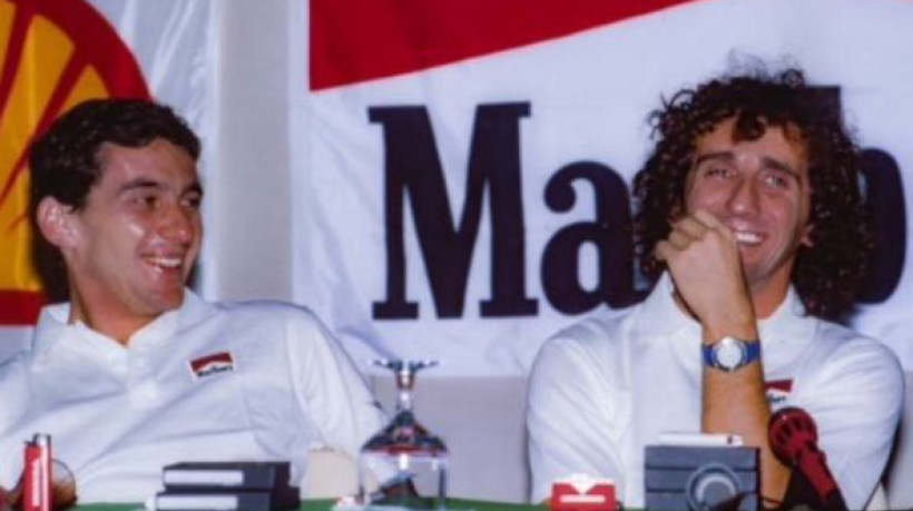 Prost homenageou Senna com essa foto, quando eles corriam pela McLaren 