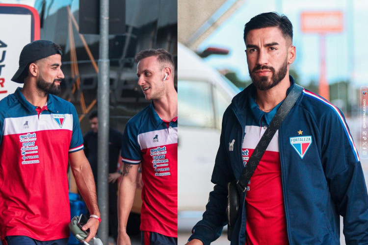 Delegação do Fortaleza em sua última viagem, para a partida contra o São Paulo