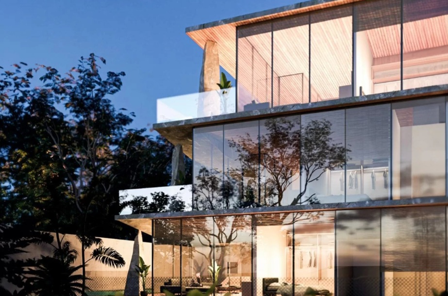 Criado pela Architects Office para a construtora Blue Heaven, o projeto  integra elementos da natureza para  preservar a paisagem, na Praia do Estaleiro.