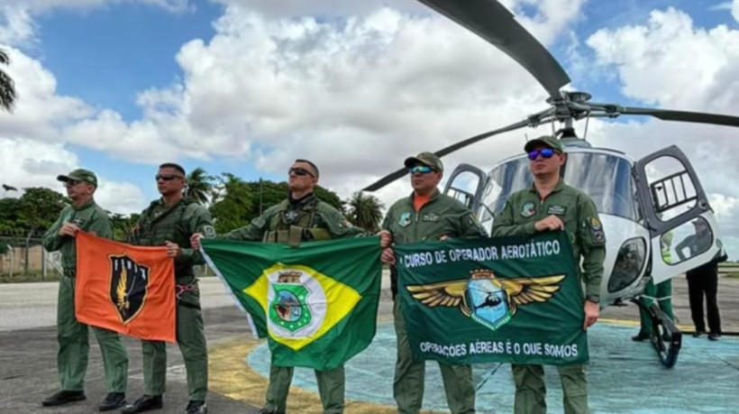 O helicóptero da Ciopaer decolou rumo ao Rio Grande do Sul no início da tarde desta terça-feira  