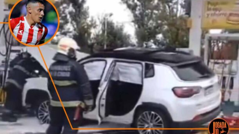 Atacante uruguaio do time de La Plata, Tiago Palacios bateu o carro em um posto de gasolina um dia após vencer a Copa da Liga da Argentina 