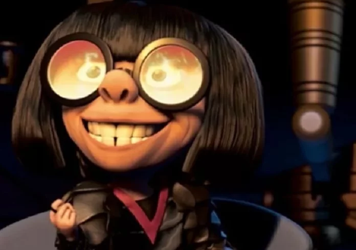 Personagem: Edna Moda - Filme: Os Incríveis - Sua estatura extremamente baixa não impede que Edna seja extravagante, incisiva e explosiva! Se tornou um símbolo do filme Os Incríveis mesmo aparecendo menos do que outros personagens. 