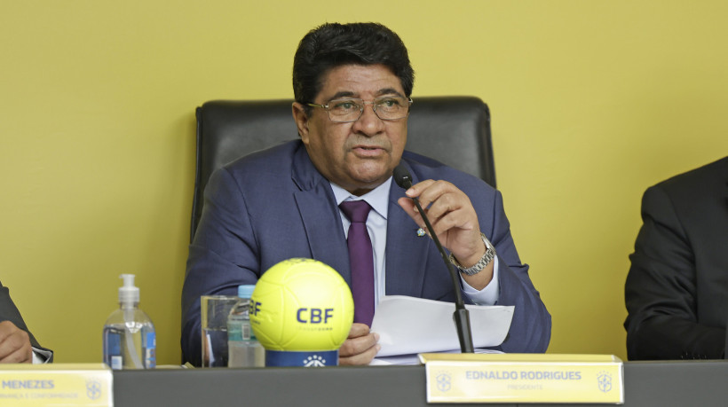 Ednaldo Rodrigues, presidente da CBF, em Assembleia Geral Ordinária 