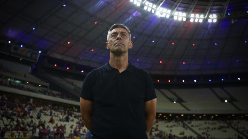 Técnico Pedro Caixinha no jogo Fortaleza x RB Bragantino, no Castelão, pelo Campeonato Brasileiro Série A 2024