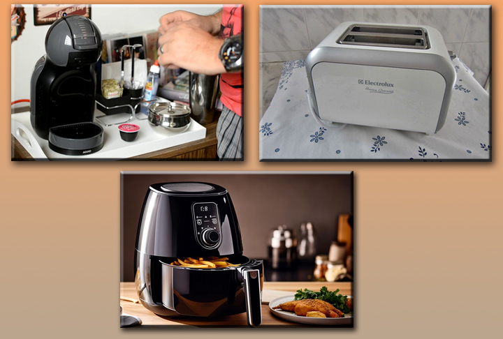Eletrodomésticos aparecem em seguida com 15%. E aí entram desde os grandes, como geladeira e fogão, até portáteis que facilitam as tarefas do dia a dia, como micro-ondas, cafeteira elétrica, torradeira e air fryer. 