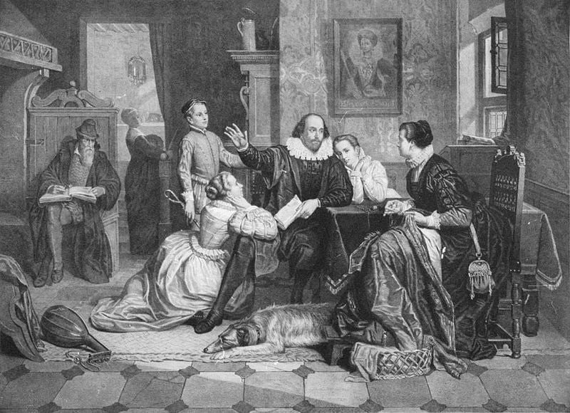Shakespeare foi casado com Anne Hathaway (o nome da atriz nova-iorquina de “O Diabo Veste Prada” foi inspirado nela) e teve três filhos, Susana e os gêmeos Hamnet e Judith. 

