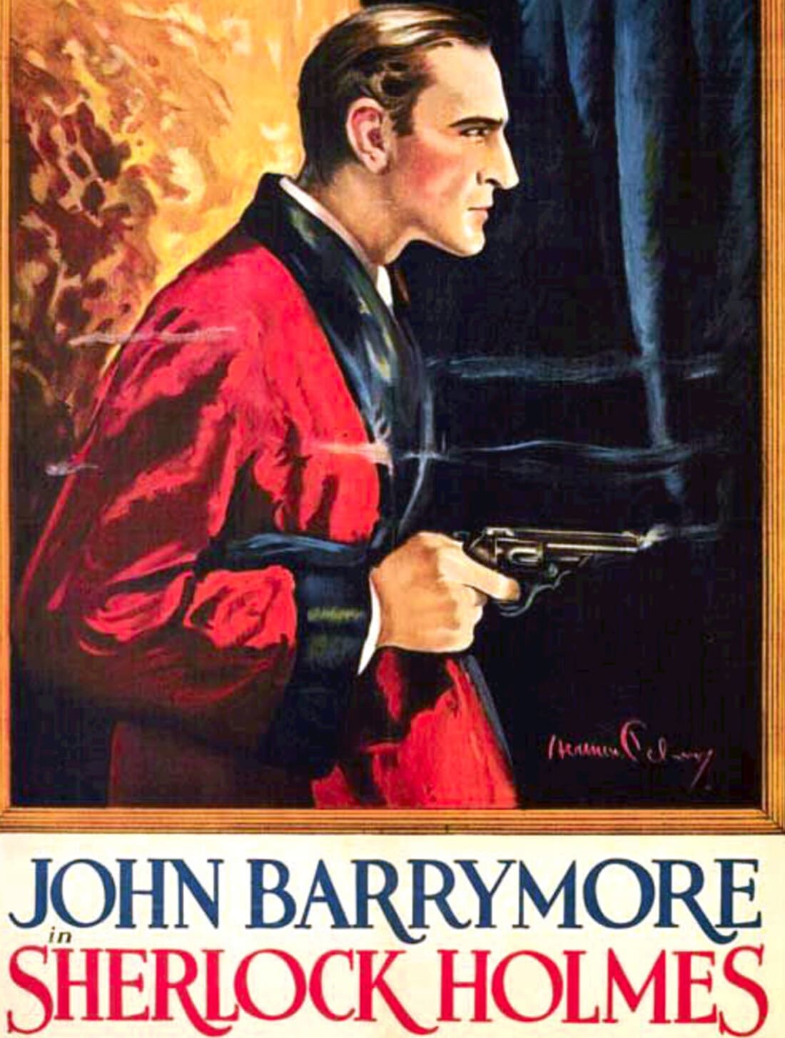 John Barrymore - Já na década de 1920, o detetive ganhou uma interpretação de primeira linha, ainda na era do cinema mudo. Lançado em 1922, Sherlock Holmes, de Albert Parker, tem John Barrymore no papel principal. Um dos mais respeitados atores do telão