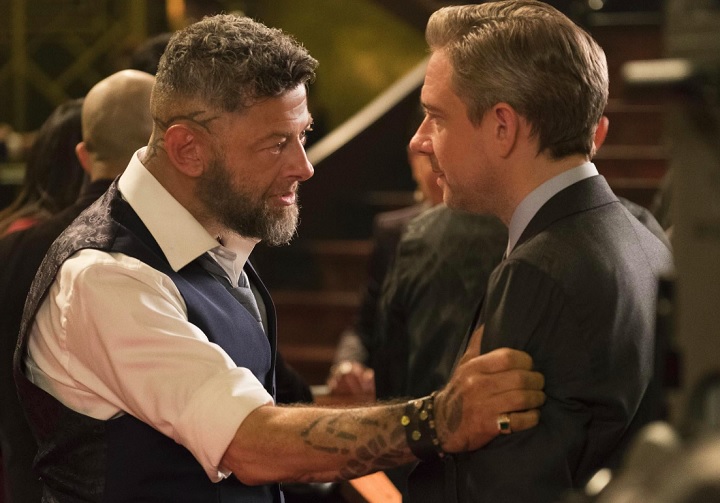 Em 2015, uma pausa na captura de movimentos para viver o vilão Ulysses Klaue em Vingadores: A Era de Ultron, papel que retornou em 2018 em Pantera Negra.

