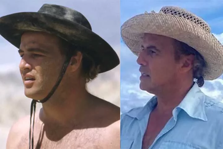 Conhecido por viver Cal Hockley, noivo de Rose (Kate Winslet), em Titanic, o ator divulgou algumas fotos do set de filmagem. Nelas, ele aparece com uma camisa azul e um chapéu de palha em uma praia.