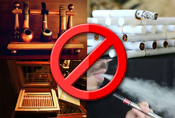 A Disney proíbe dentro de suas dependências (quartos de hotéis e resorts) o uso de cigarros e produtos semelhantes.