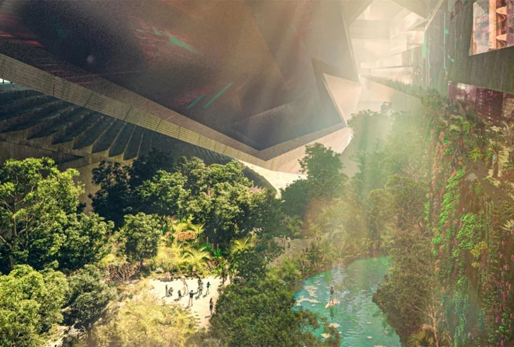 The Line também teria energia solar e eólica, com ventilação natural, garantindo sustentabilidade. 