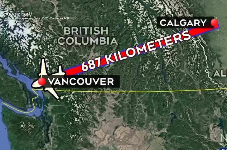 Calgary fica a cerca de 687 km de distância de Vancouver, o que dá por volta de 10h30 indo de uma cidade à outra de carro.