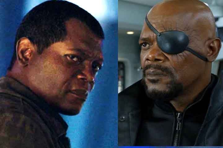 Samuel L. Jackson - Como Nick Fury no filme Capitã Marvel, o premiado ator teve a imagem alterada pela tecnologia. 