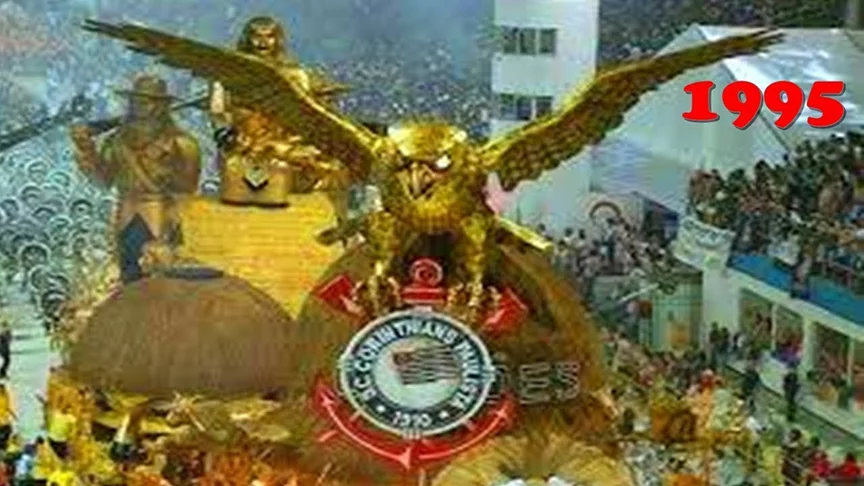 Em 1995, a Gaviões da Fiel cantou Me dâ mão, me abraça. Viaja comigo pro céu. E foi mesmo uma viagem e tanto. Primeiro título da escola e a consagração de um samba que até hoje é um dos maiores ícones do carnaval paulista. Showzaço!