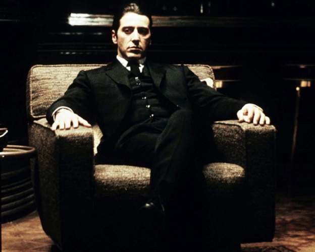 Em 1972, após pequenos papéis, ele conseguiu sua ascensão meteórica com o papel de Michael Corleone, em O Poderoso Chefão. O filme, que abriu uma trilogia clássica no cinema, mudou o rumo da vida de Pacino. 