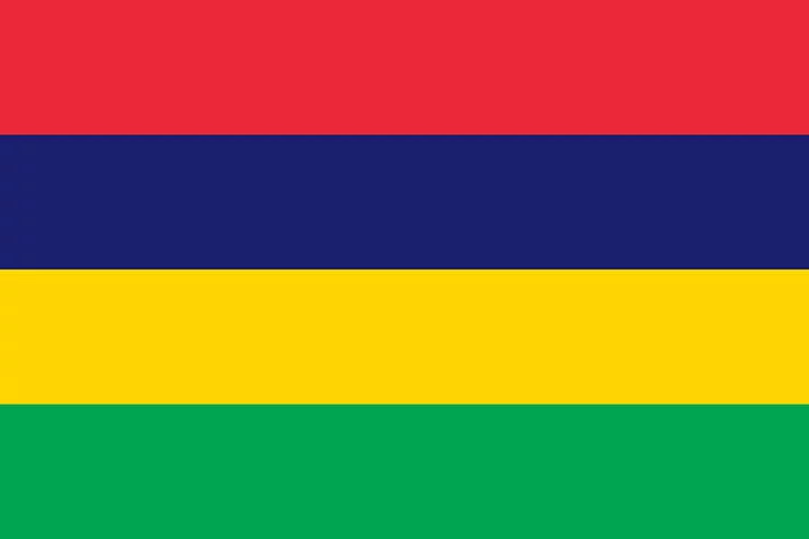 A bandeira das Ilhas Maurício é a única a ter quatro faixas horizontais que representam a luta pela liberdade (vermelho), Oceano Índico (azul), luz da independência (amarelo) e agricultura (verde). 