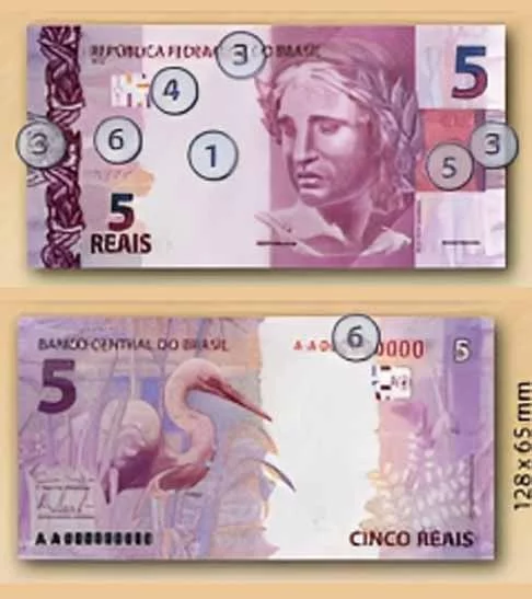 A terceira dica é sentir o alto-relevo nas notas. O Banco Central informa que, pelo tato, a pessoa sente o relevo em algumas áreas da cédula.