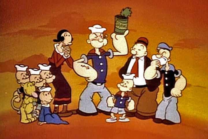 Outros personagens bem conhecidos das aventuras de Popeye são Dudu, que vive a comer hambúrgueres, e o bebê Gugu. 
