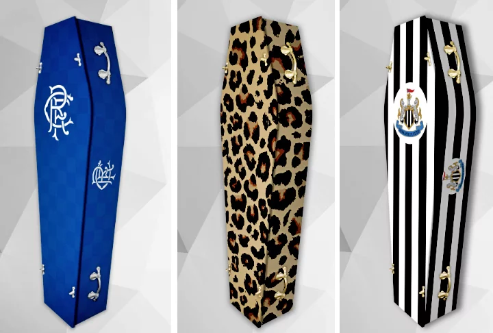 Caixões com escudos de times, por sinal, são bem procurados. Mas a estampa de onça torna a despedida 'animal'