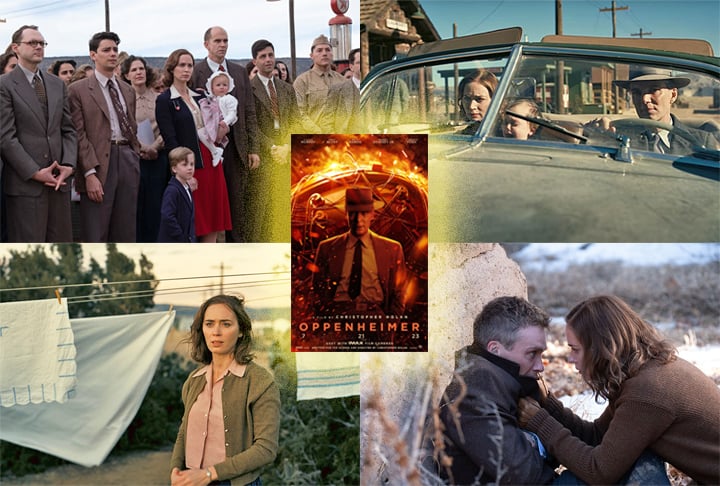 No filme Oppenheimer,  Blunt tem o importante papel de Kitty Oppenheimer, a esposa de J. Robert Oppenheimer (Cillian Murphy, premiado como Melhor Ator) . Curiosamente  ela disse que soube da indicação ao Oscar quando estava pegando o cocô do seu cachorro na rua: Nada glamouroso, ela brincou.