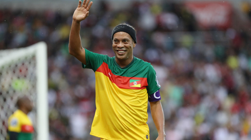 Ex-atacante Ronaldinho Gaúcho no amistoso Futebol Solidário, no Maracanã, em prol das vítimas da enchente no Rio Grande do Sul
